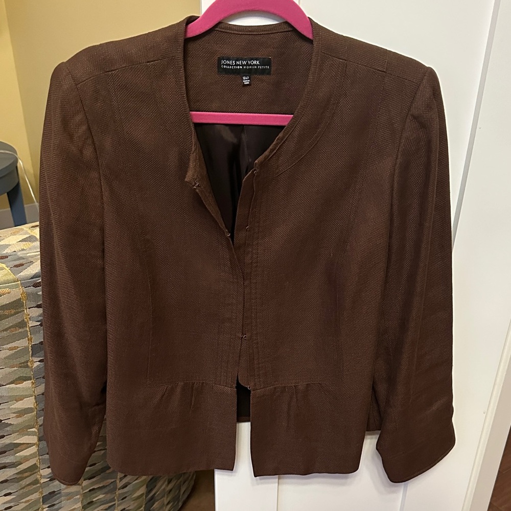 Jones New York Classic Brown Blazer Size 16WP